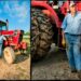 Delvin Farms farmer with red tractor