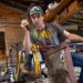 blowing glass and using jacks tool, glassblower, Michael Allison, The Creative Push