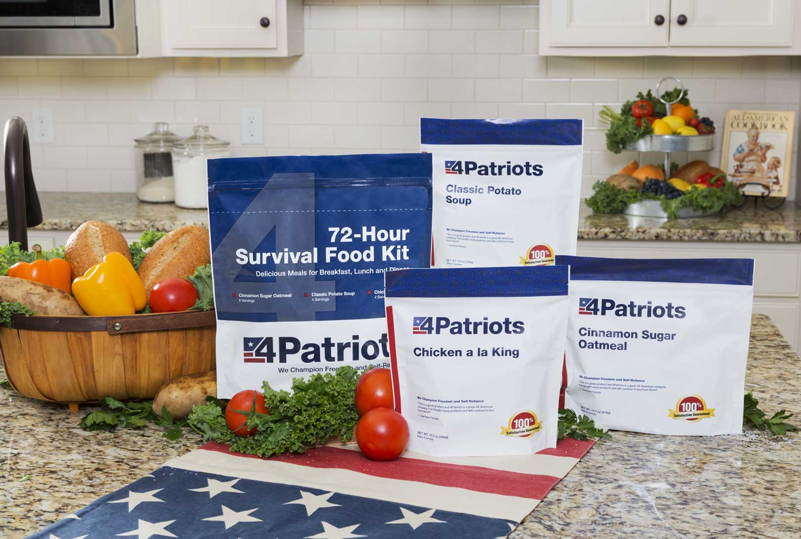 E-Commerce Product Photography Of 4patriots Survival Food