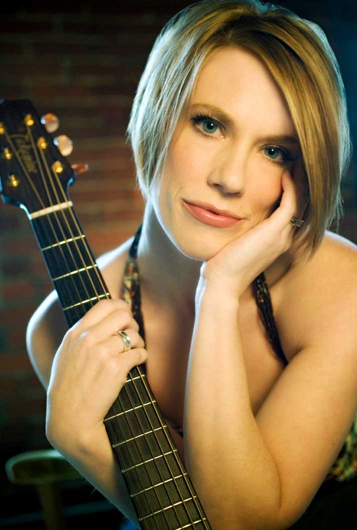 Songwriter Melissa Peirce With Her Guitar