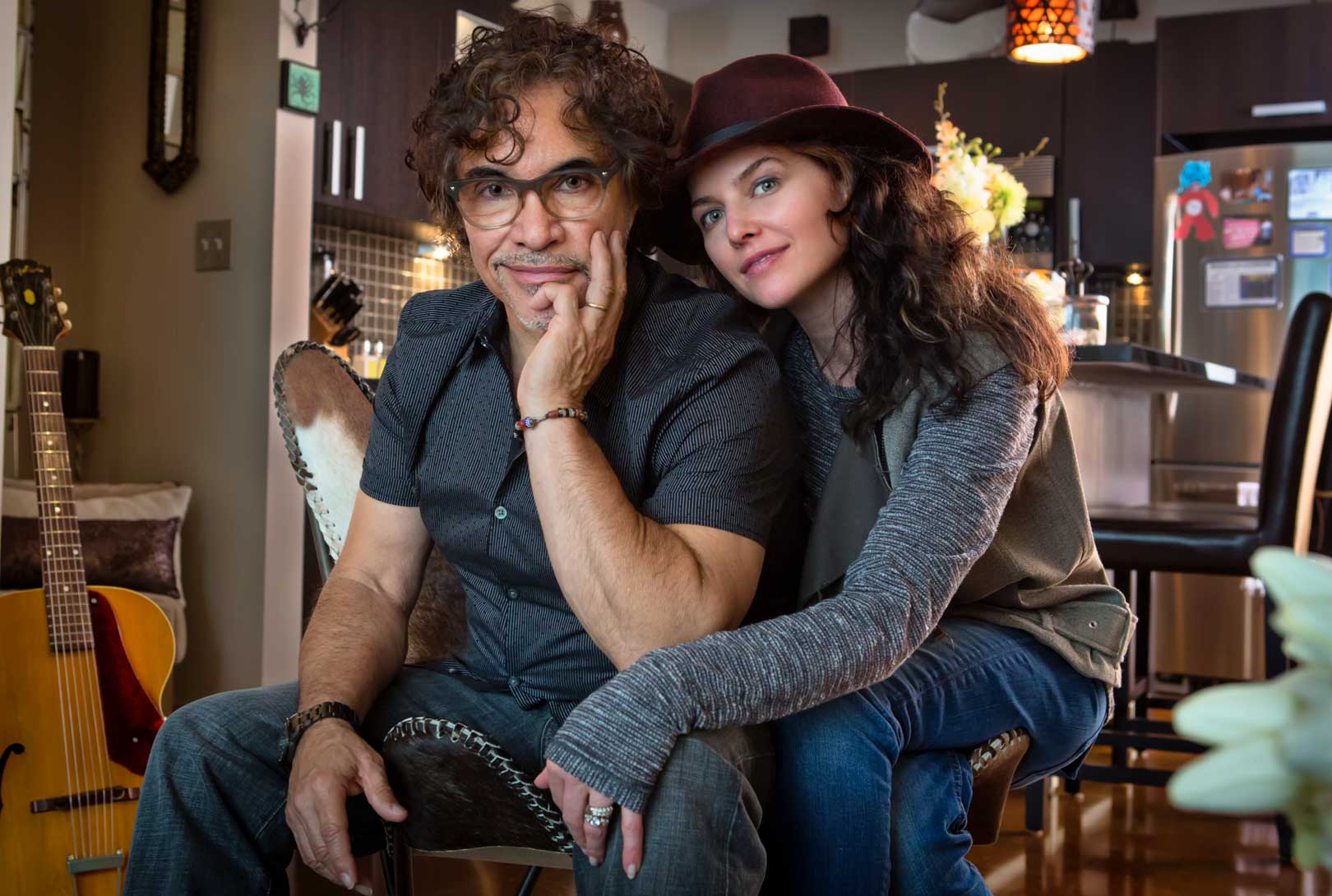 John Oates With His Wife Aimee In Their Nashville Home