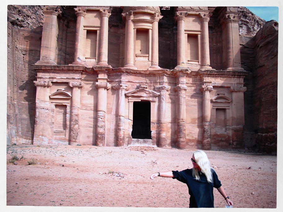 Payge McMahon at Petra in Jordan